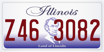 IL license plate Z463082