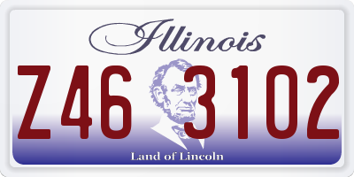 IL license plate Z463102