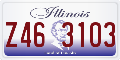 IL license plate Z463103