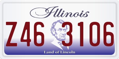 IL license plate Z463106