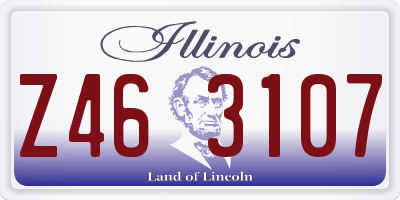 IL license plate Z463107