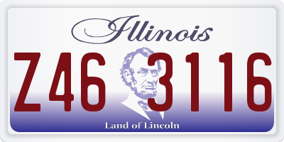 IL license plate Z463116