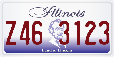 IL license plate Z463123