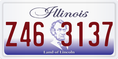 IL license plate Z463137