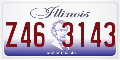 IL license plate Z463143