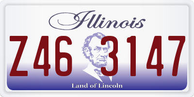 IL license plate Z463147