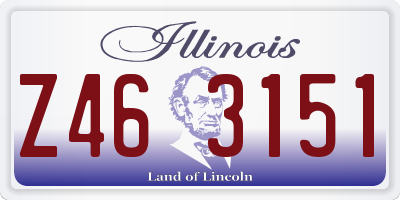 IL license plate Z463151