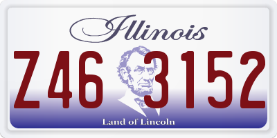 IL license plate Z463152