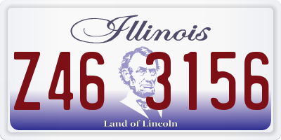 IL license plate Z463156