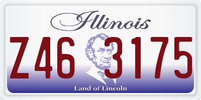 IL license plate Z463175