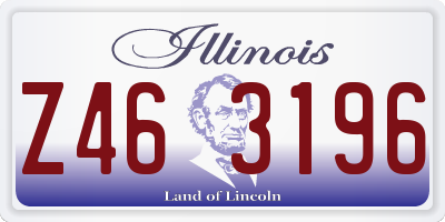 IL license plate Z463196