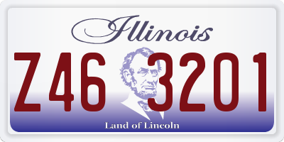 IL license plate Z463201