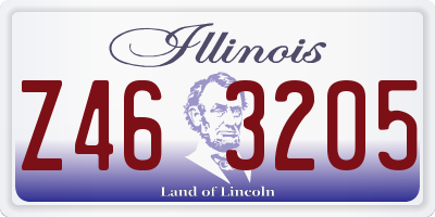 IL license plate Z463205