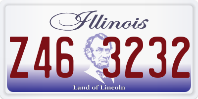 IL license plate Z463232
