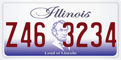 IL license plate Z463234