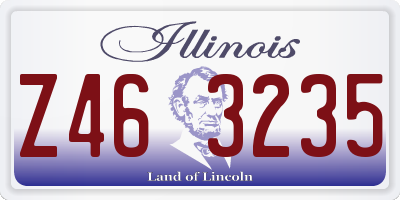 IL license plate Z463235