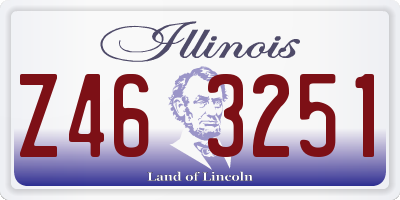 IL license plate Z463251