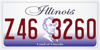 IL license plate Z463260
