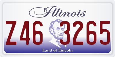 IL license plate Z463265