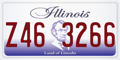IL license plate Z463266