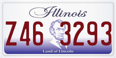IL license plate Z463293