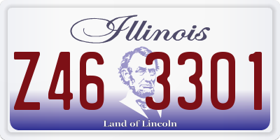 IL license plate Z463301
