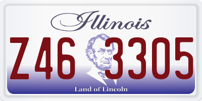 IL license plate Z463305