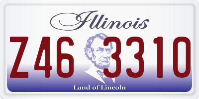 IL license plate Z463310