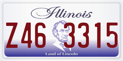 IL license plate Z463315