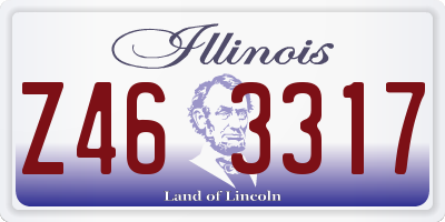 IL license plate Z463317