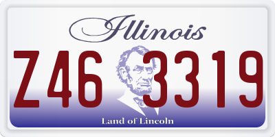IL license plate Z463319