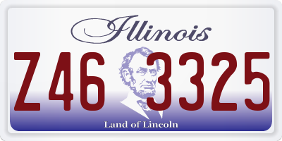 IL license plate Z463325