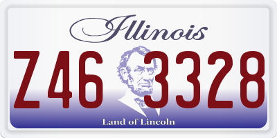 IL license plate Z463328