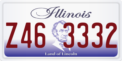 IL license plate Z463332