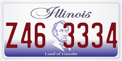 IL license plate Z463334