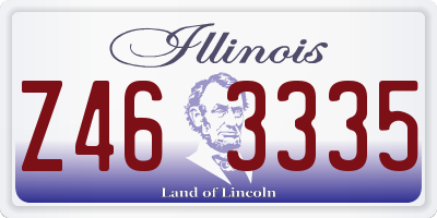 IL license plate Z463335