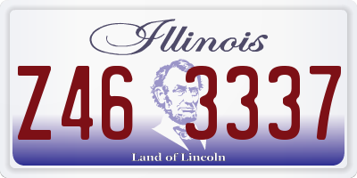 IL license plate Z463337