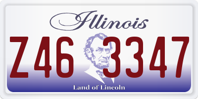 IL license plate Z463347