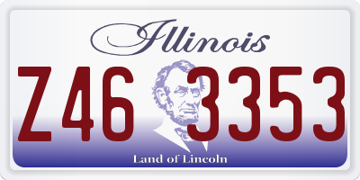 IL license plate Z463353