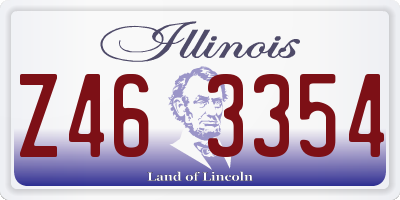 IL license plate Z463354