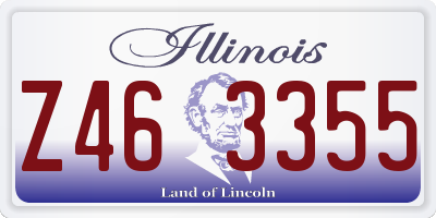 IL license plate Z463355