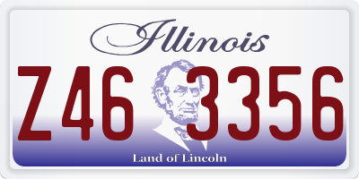 IL license plate Z463356