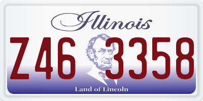 IL license plate Z463358