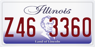 IL license plate Z463360