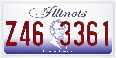 IL license plate Z463361