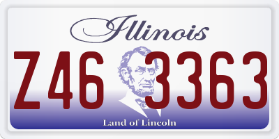 IL license plate Z463363