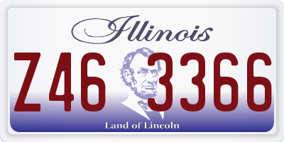 IL license plate Z463366