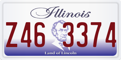 IL license plate Z463374