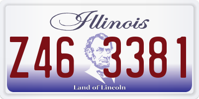 IL license plate Z463381