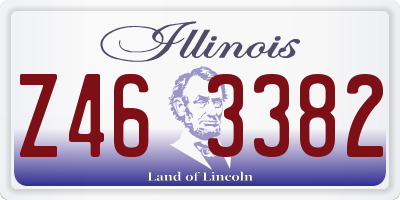IL license plate Z463382
